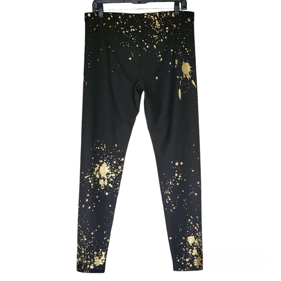 Hotsox Pants - HOTSOX dream collection stretch legging. Black w/ gold splatter. Size large.